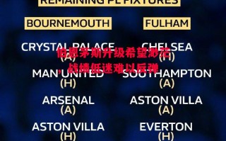 德信app-伯恩茅斯升级希望渺茫，战绩低迷难以反弹